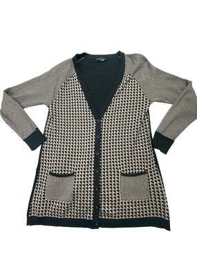Styled by Joe Zee Houndstooth Cardigan Sweater
